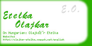 etelka olajkar business card